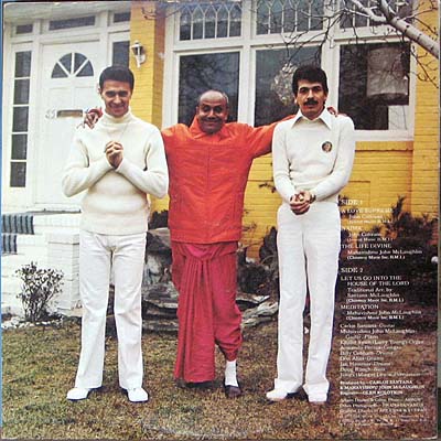 Sri Chinmoy with Santana and McLauglhlin