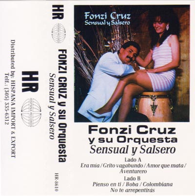 Fonzi Cruz record cover for Sensual y Salsero