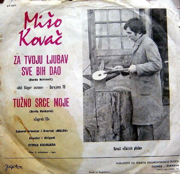 Miso Kovac record cover for a single Za tvoju ljubav sve bih dao