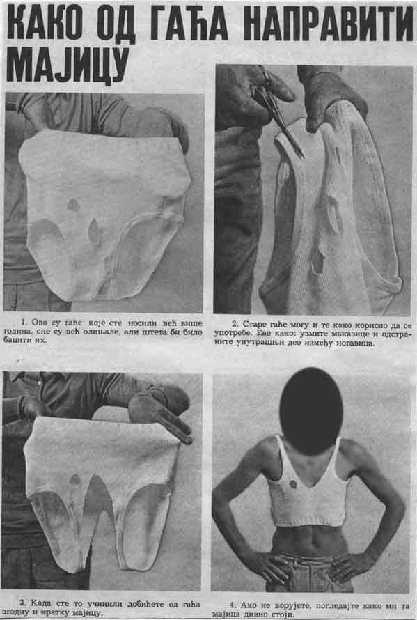 Make a tank top from old underwear
